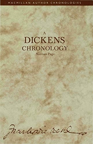 A Dickens Chronology (Author Chronologies Series)