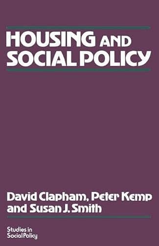 Social Policy and Housing (Studies in Social Policy)