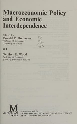 Macroeconomic Policy and Economic Interdependence (Studies in Banking and International Finance)
