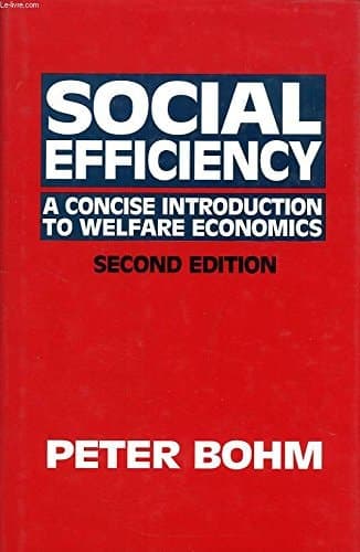 Social Efficiency a Concise Introduction to Welfare Economics
