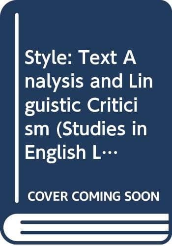 Style (Studies in English Language)