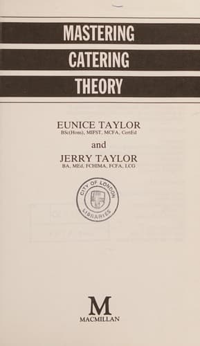 Mastering Catering Theory