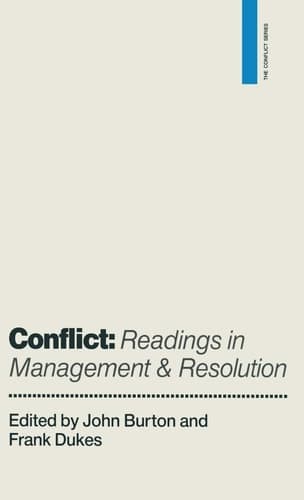 Conflict: Readings in Management and Resolution