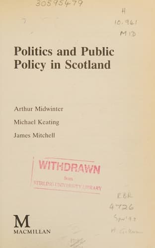 Politics and public policy in Scotland