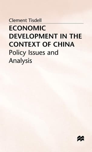 Economic Development in the Context of China: Policy Issues and Analysis