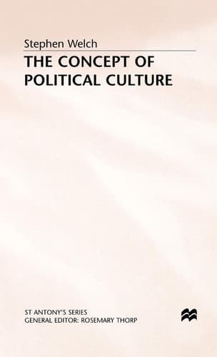 The Concept of Political Culture