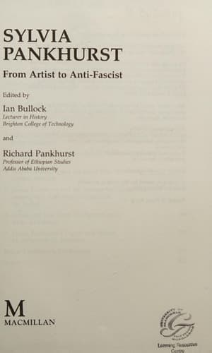 Sylvia Pankhurst: From Artist to Anti-fascist