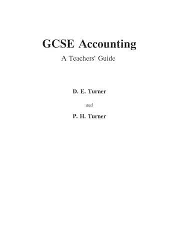 GCSE Accounting A Teachers' Guide