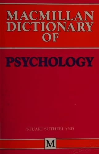 Macmillan Dictionary of Psychology