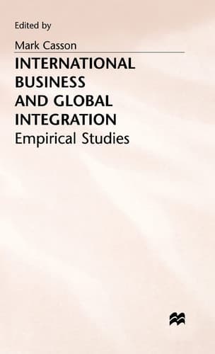 International Business and Global Integration Empirical Studies