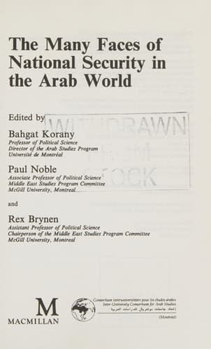 The Many Faces of National Security in the Arab World