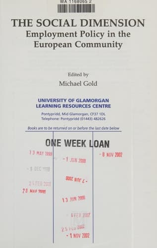 The Social Dimension Employment Policy in the European Community