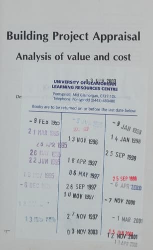 Building Project Appraisal Analysis of Value and Cost