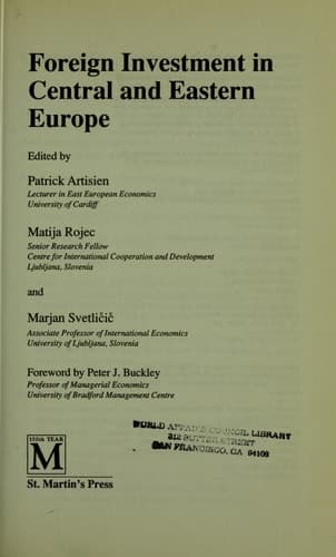 Foreign Investment and Privatization in Eastern Europe