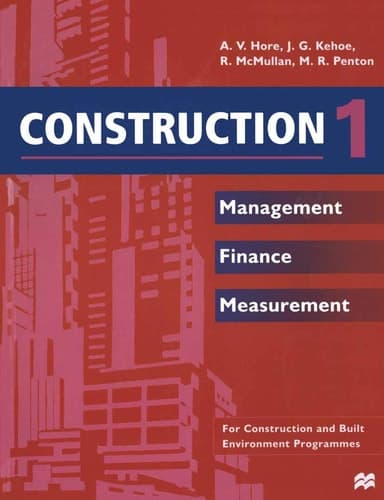 Construction 1 Management Finance Measurement