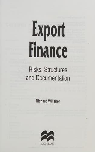 Export Finance Risks, Structures, and Documentation