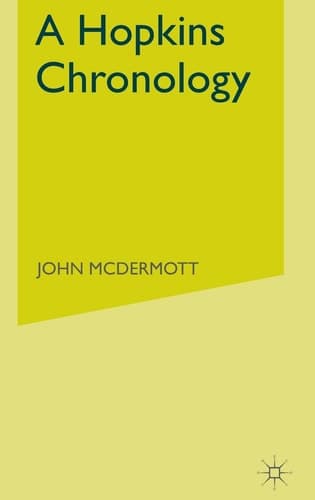 A Hopkins Chronology (Author Chronologies Series)