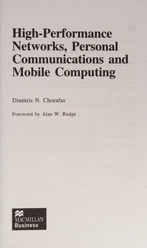 High-Performance Networks, Personal Communications and Mobile Computing