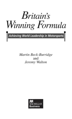 Britain's Winning Formula Achieving World Leadership in Motorsports