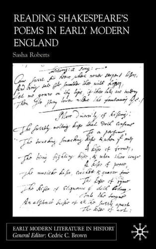Reading Shakespeare’s Poems in Early Modern England
