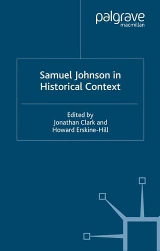 Samuel Johnson in Historical Context