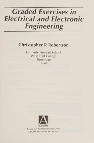 Graded Exercises in Electrical and Electronic Engineering