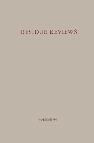 Residue Reviews Residues of Pesticides and Other Contaminants in the Total Environment