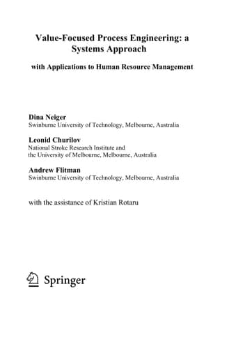Value-Focused Business Process Engineering : a Systems Approach with Applications to Human Resource Management