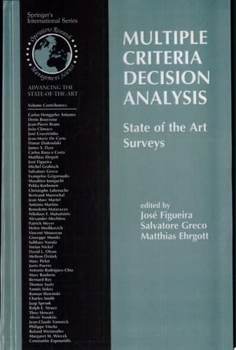 Multiple Criteria Decision Analysis: State of the Art Surveys