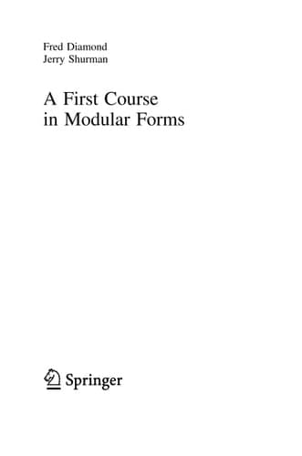 A First Course in Modular Forms
