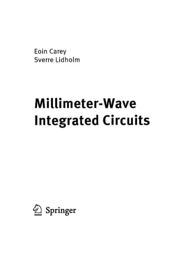 Millimeter-Wave Integrated Circuits