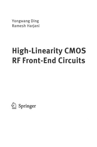 High-Linearity CMOS RF Front-End Circuits