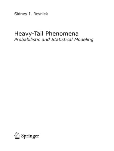 Heavy-Tail Phenomena Probabilistic and Statistical Modeling