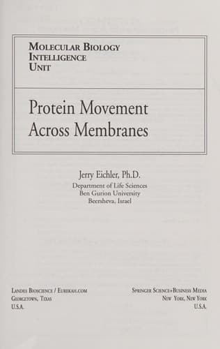 Protein Movement Across Membranes