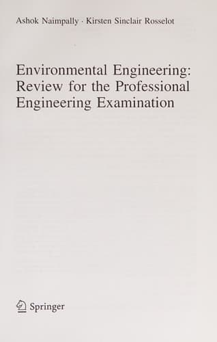 Environmental Engineering: Review for the Professional Engineering Examination