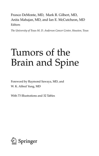 Tumors of the Brain and Spine (MD Anderson Cancer Care Series)