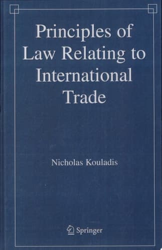 Principles of Law Relating to International Trade