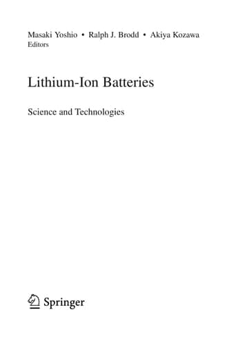 Lithium-Ion Batteries Science and Technologies