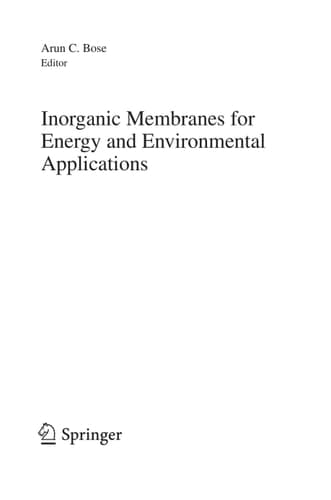 Inorganic Membranes for Energy and Environmental Applications