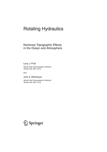 Rotating Hydraulics: Nonlinear Topographic Effects in the Ocean and Atmosphere (Atmospheric and Oceanographic Sciences Library, 36)