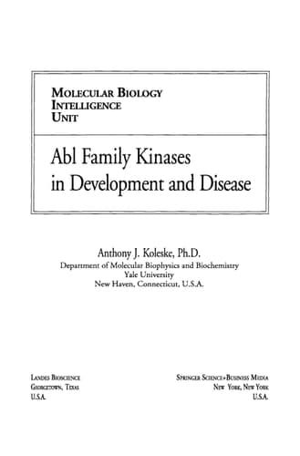Abl Family Kinases in Development and Disease