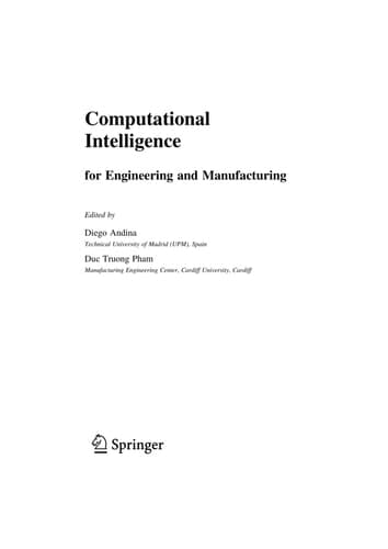 Computational Intelligence for Engineering and Manufacturing