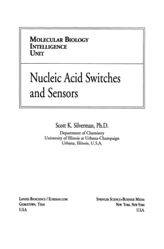 Nucleic Acid Switches and Sensors