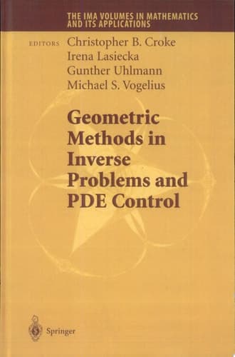 Geometric Methods in Inverse Problems and PDE Control