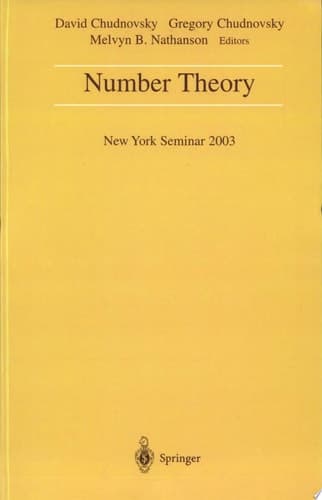 Number Theory New York Seminar 2003