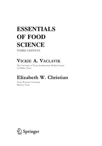 Essentials of Food Science (Food Science Text Series)