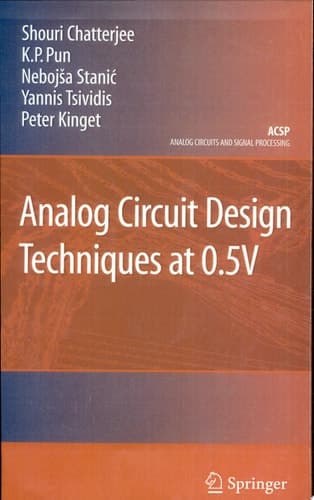 Analog Circuit Design Techniques at 0.5V