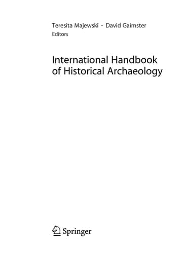 International Handbook of Historical Archaeology