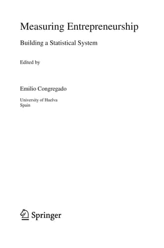 Measuring Entrepreneurship Building a Statistical System