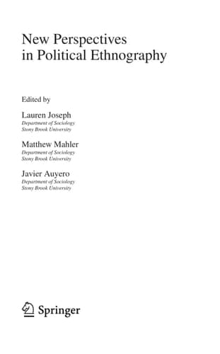 New Perspectives in Political Ethnography